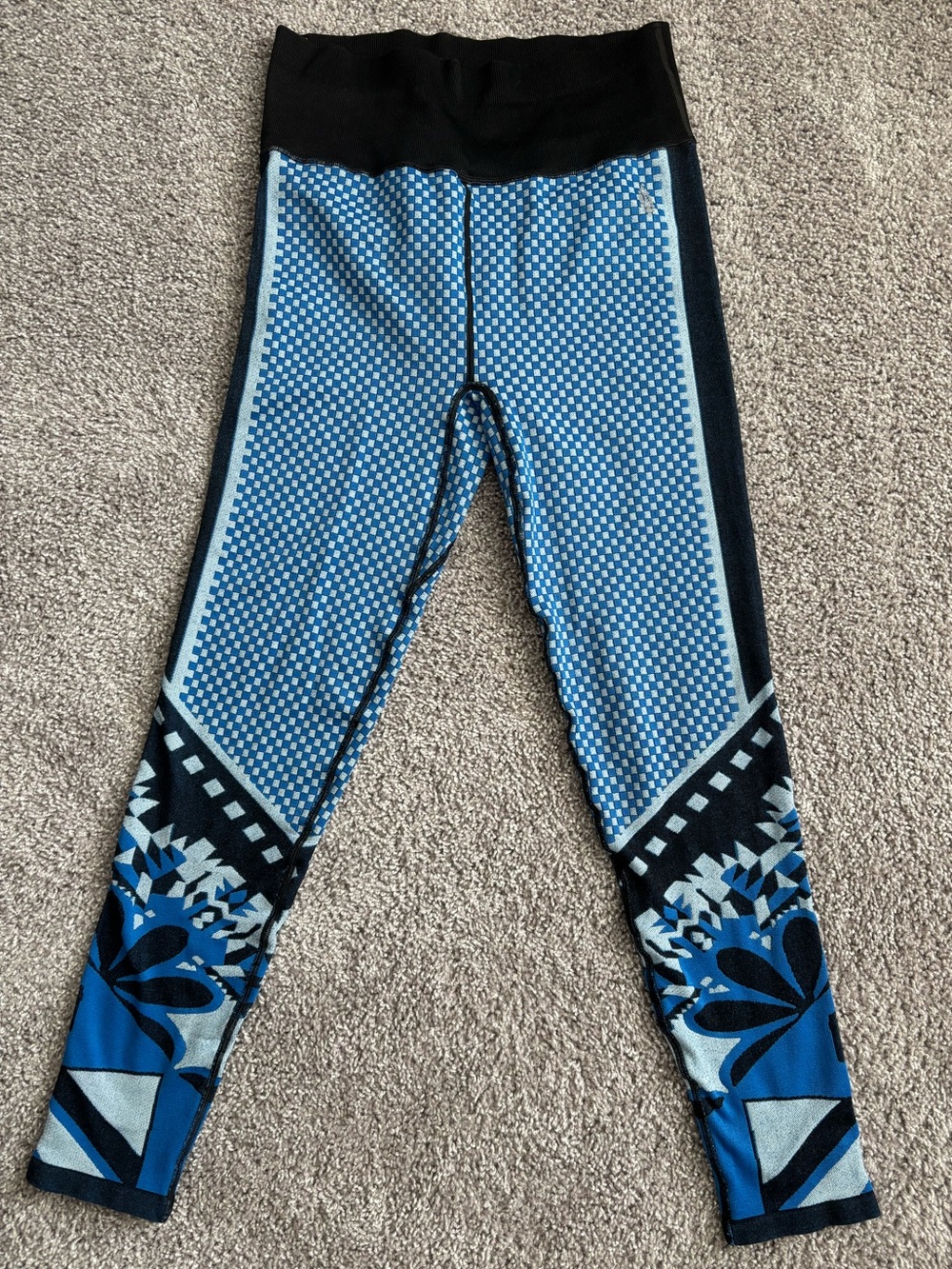 Free People FP Movement Women's Myoko Jacquard Leggings in Light Cobalt